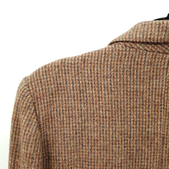 VTG Peabody House 100% Wool Tweed Long Line Blazers 10 Brown/Tan - Picture 12 of 16